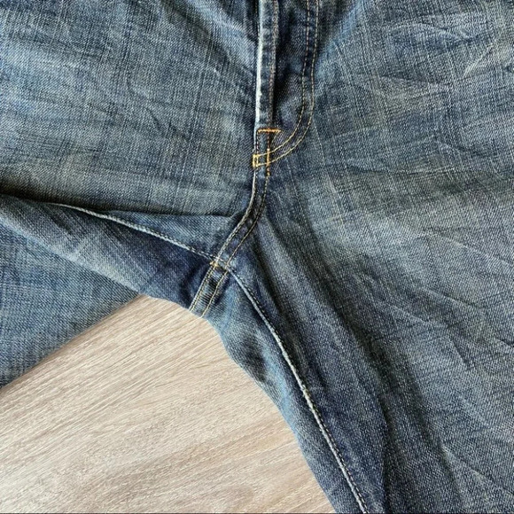 7 For All Mankind Relaxed Fit Straight Leg Button Fly Jeans - Picture 9 of 16